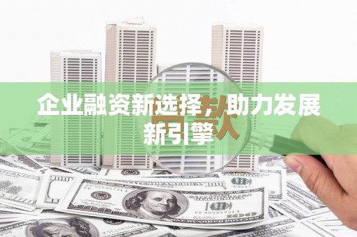 聂拉木企业融资新选择，助力发展新引擎