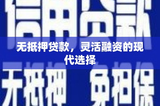 聂拉木无抵押贷款，灵活融资的现代选择