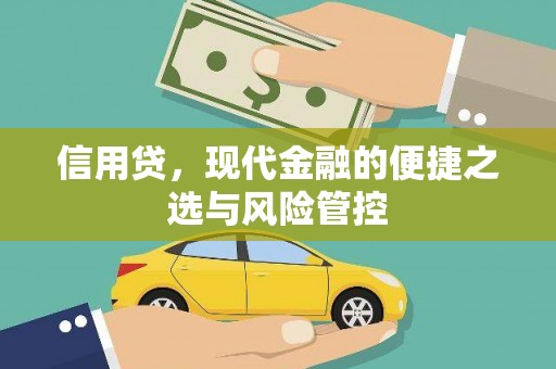 聂拉木信用贷，现代金融的便捷之选与风险管控